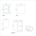 thumbnail image 3 of Pemberly Row Armoire à Dossiers 2 Tiroirs avec Rangement en Rose, 3 of 3