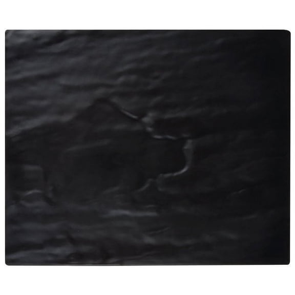 American Metalcraft FSLT10 Endurance 8 1/4" x 10" Flat Melamine Platter - Black Faux Slate
