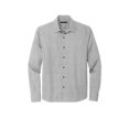 thumbnail image 3 of MERCER+METTLE Unisex Long Sleeve Stretch Woven Shirt | Lightweight Button Up for Men & Women, Business Casual Shirt - Gusty Grey End On End 2XL, 3 of 4