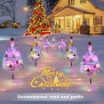 thumbnail image 4 of Outdoor Christmas Decorations Lights, 4 in 1 Artificial Christmas Tree Lights with 8 Modes, Christmas Tree Pathway Lights Outdoor Waterproof, Christmas Outside Decor for Path Garden Yard, 4 of 7