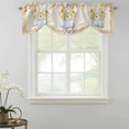 thumbnail image 2 of Tie Up Valances for Windows, Yellow White Daisy Adjustable Valance Curtains Window Treatment for Living Room, Spring Pastoral Botanical Flowers Rod Pocket Kitchen Curtains & Drapes 60x18 Inch, 2 of 9