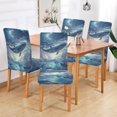 thumbnail image 2 of Yayeee 4 Pack Dining Chair Covers Stretch Parson Chairs Slipcovers Seat Protector, Night Floating Whale, 2 of 6