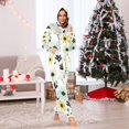 thumbnail image 7 of FORMRS Onesies Pajama for Adults Unisex Hoodie Winter Jumpsuit One Piece Sleepwear, Sizes S-2XL, White Flower, 7 of 7