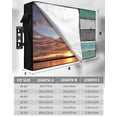 thumbnail image 7 of Outdoor TV Cover 40 to 43 Inch Weatherproof, Teal Grey Farmhouse Wood Texture Waterproof TV Screen Protector for Outside Decor with Zipper and Pocket 40"L x 25"H , Vintage Rustic Wooden Plank, 7 of 7