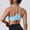 Blue, variant on Solid Color Nylon Tight Fitting and Gathering Beautiful Back Sports Bra for Running, Fitness, Yoga - Suitable for Women