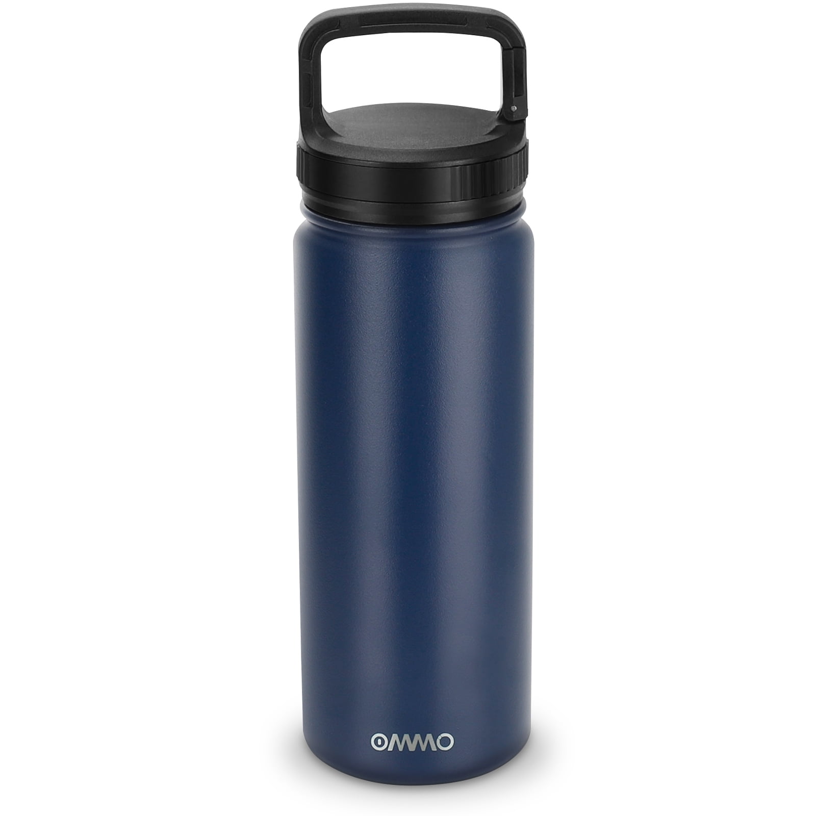 Bright Silver Quatii Stainless Steel Vacuum Insulated Water Bottles Sweat Free Flask with Leak Proof Lid Thermos Keeps Hot and Cold Travel Coffee Mug 17 oz