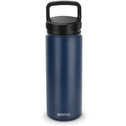 OMMO 18oz Insulated Water Bottle, Stainless Steel Reusable Thermos Water Bottle for Sports and Travel, Keeps Hot and Cold, Navy Blue