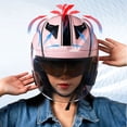 thumbnail image 4 of Casco abierto para motocicleta, abatible hacia arriba, con doble lente, visera transparente, protección solar, ligero, cascos 3/4 para hombres y mujeres, 4 of 5