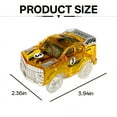 thumbnail image 4 of BESTSKY 4Pcs Magic Tracks Cars Luminous Track Race Car Toys Multifunctional Car Flex Track Cars Yellow Style 7, 4 of 5