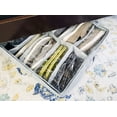 thumbnail image 4 of Under Bed 14 Pocket Shoe Storage Organizer with Clear Zippered Cover Grey Foldable, 4 of 7