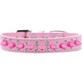 thumbnail image 7 of Pet and Dog Spike Collar, "Double Crystal  Bright Pink Spikes", 7 of 7