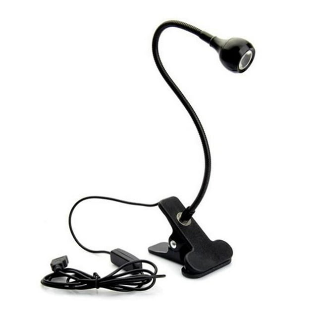 Lampe de Lecture à Clipser USB LED Flexible Tête de Lit Bureau Lampe de Lecture Soin des Yeux Blanc Lumineux