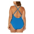 thumbnail image 2 of Bleu by Rod Beattie Womens Plus Basket Weave Strappy V-Neck One-Piece Swimsuit, 2 of 2