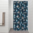 thumbnail image 2 of Dark Blue Princess Castle Pattern Shower Curtain 36"x72" ,Bathroom Decorative Shower Curtains Set with 12 Hooks,Modern Waterproof Washable Shower Curtain, 2 of 6