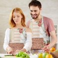 thumbnail image 3 of Pioneer Flower Floral Print Pattern Apron-Garden Aprons for Women with Pockets-Cotton Linen Waterproof Kitchen Cooking Gardening Aprons Adjustable for Kitchen,Cooking,BBQ and Salon 33x27 Inch, 3 of 7