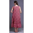 thumbnail image 4 of Bimba Rose3 Roses Florales et Renoncules Nuisettes en Coton Imprimé pour Femmes Robe Sans Manches Vêtement de Nuit Robe Maxi Très Grande, 4 of 6
