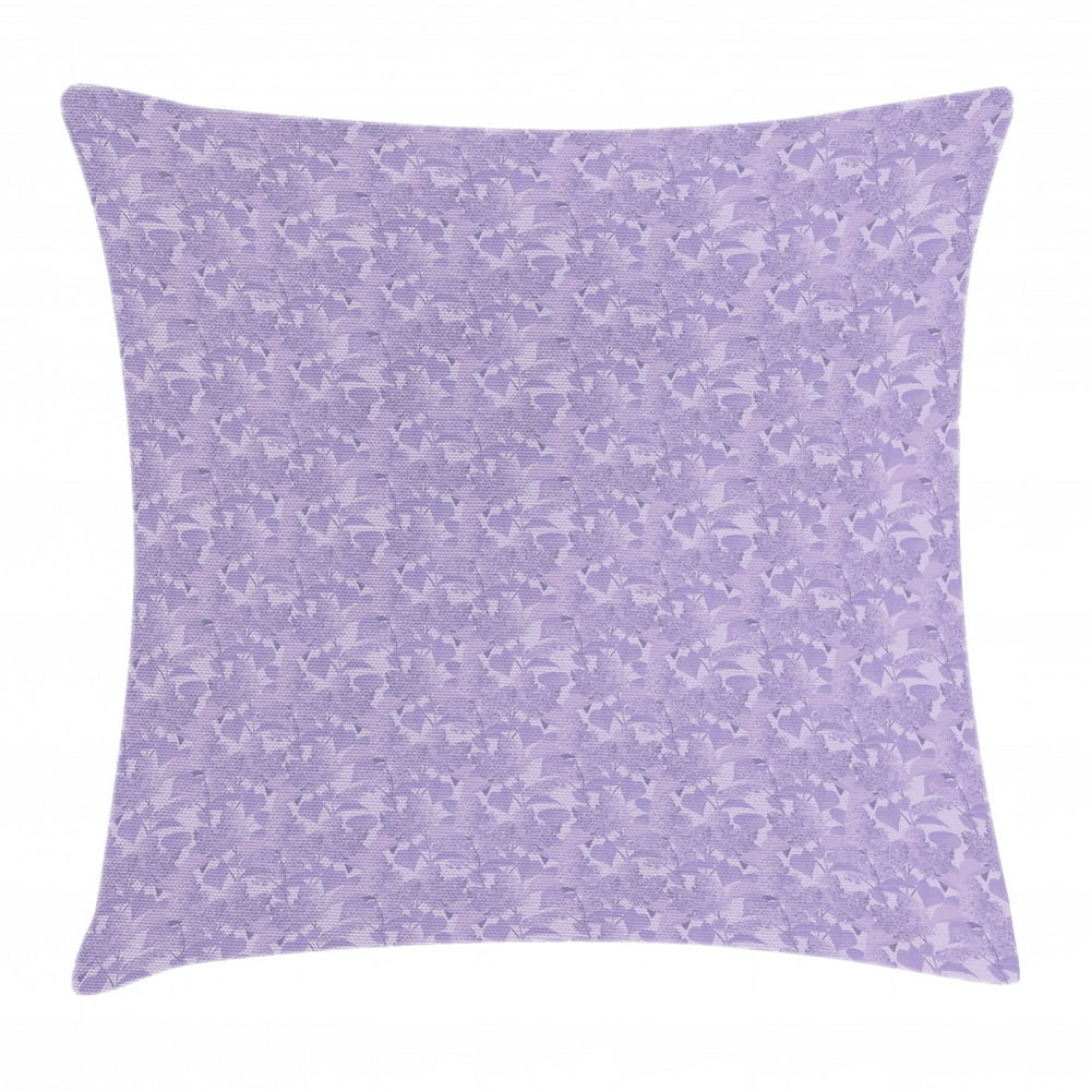 Lilac Throw Pillow Cushion Cover, Romantic Syringa Flower Bouquets