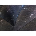 thumbnail image 4 of Ambesonne Constellation Quilted Bedspread Set 3 Pcs, Vivid Supernova, Queen Size, Pale Pink Blue Black, 4 of 5