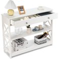 thumbnail image 2 of Gymax Console Table Drawer Shelves Sofa Accent Table Entryway Hallway White, 2 of 10