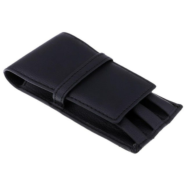 de material cuero hecho para bolígrafos para lápices 3 ranuras para bolígrafos para 3 bolígrafos Material escolar negro CUTICAT Estuche para pluma estilográfica