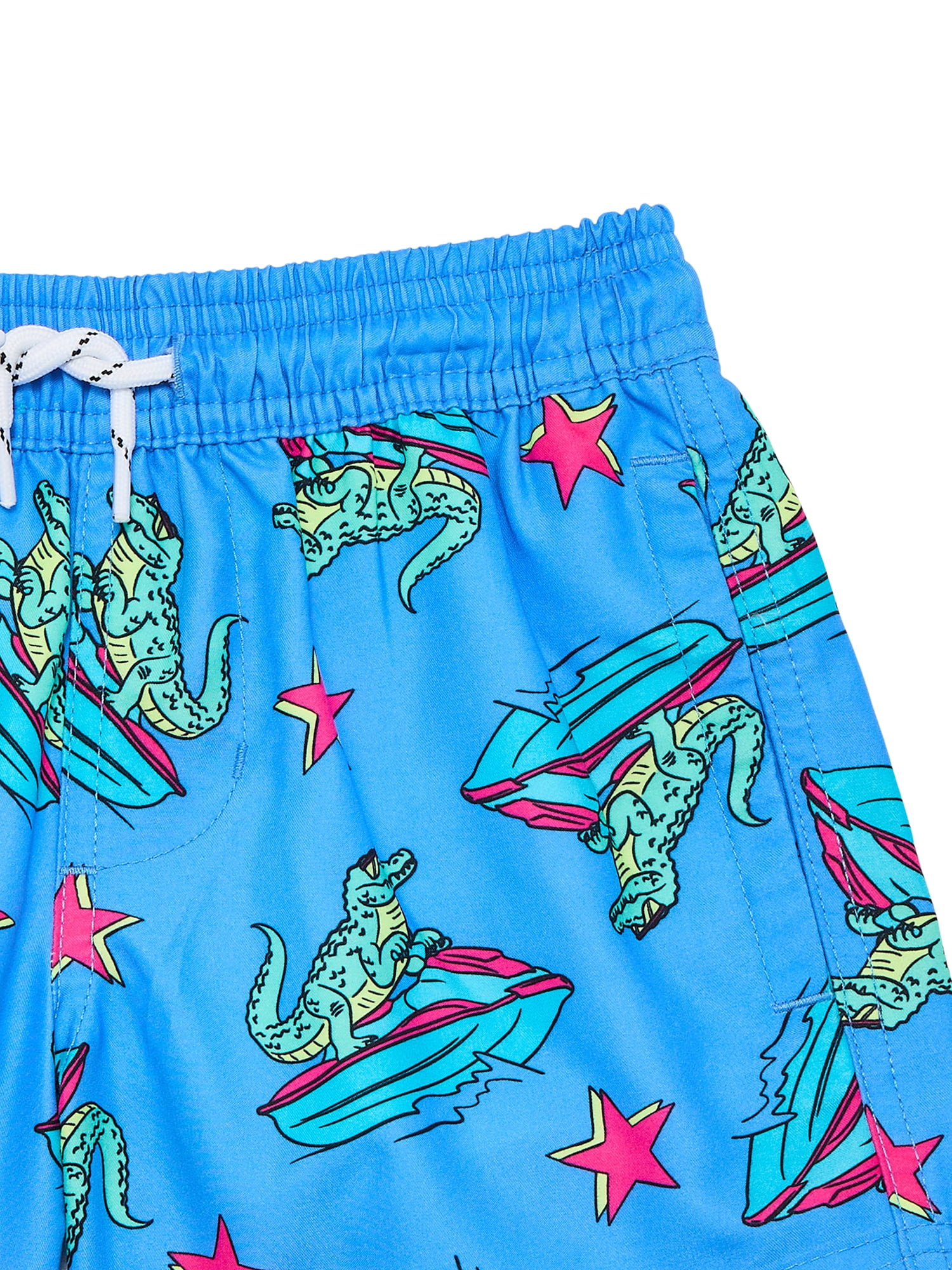 Wonder Nation Little and Big Boys Quick Dry Swim Trunks with UPF50+, Sizes 4-18 & Husky