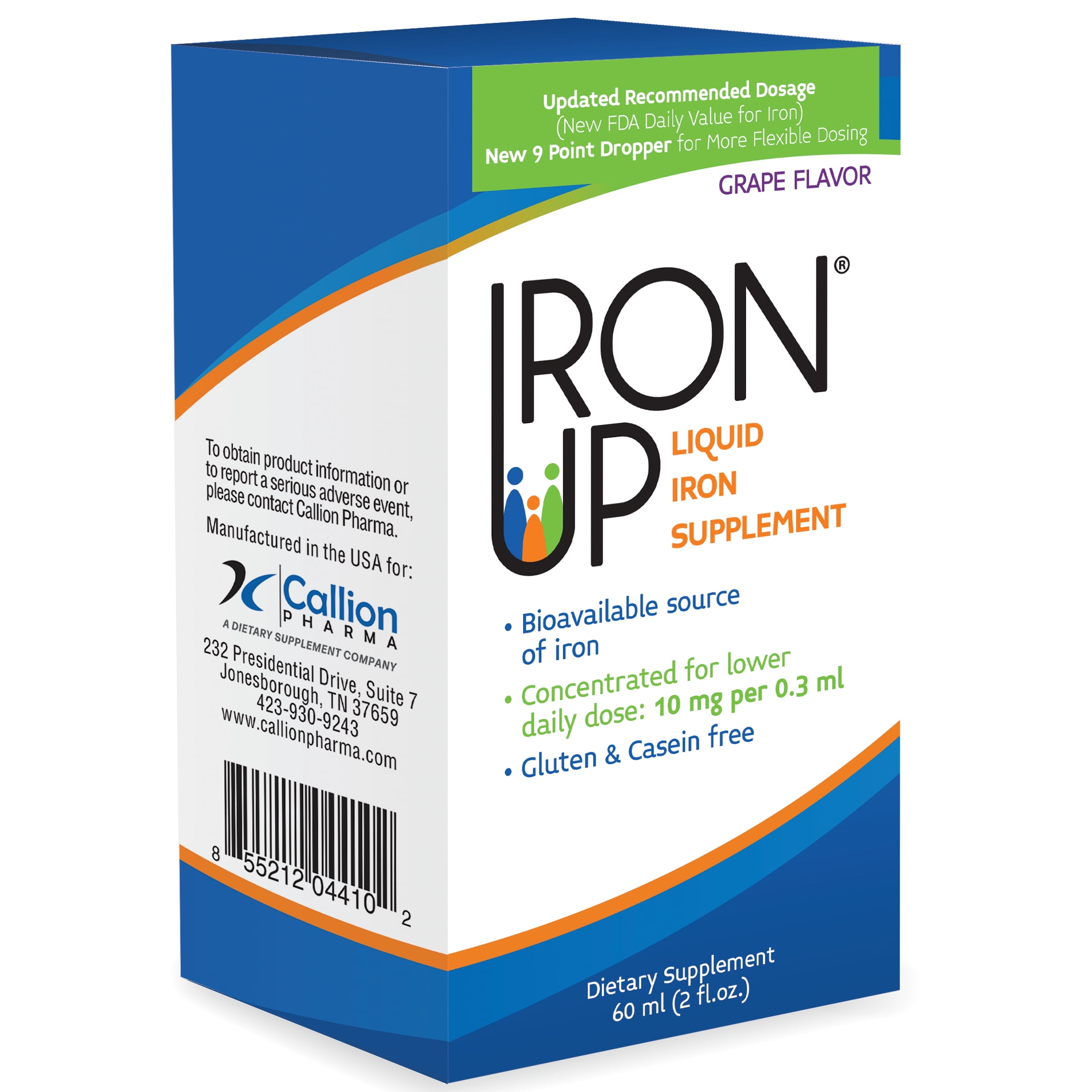 A.C. Grace Company, IronUp Liquid Iron Supplement, Grape Flavor, 2 fl oz (60 ml)