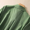 thumbnail image 7 of ZyeKqe Cotton Linen Shirts for Women 3/4 Sleeve Tops Collared V Neck Dressy Casual Blouses Embroidered Summer TopsM-XXL, 7 of 7