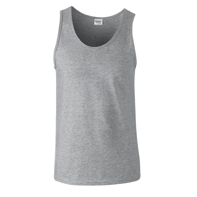 Gildan - Camiseta Sin Mangas de Suave para Hombre (Gris Deportivo)