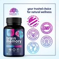 thumbnail image 4 of Brain Memory Supplement Pills - 3X Strength Nootropics for Concentration, Clarity & Focus Support - Brain Health Cognitive Vitamins with Bacopa, Phosphatidylserine & DMAE, Brain Booster, 180 Capsules, 4 of 9