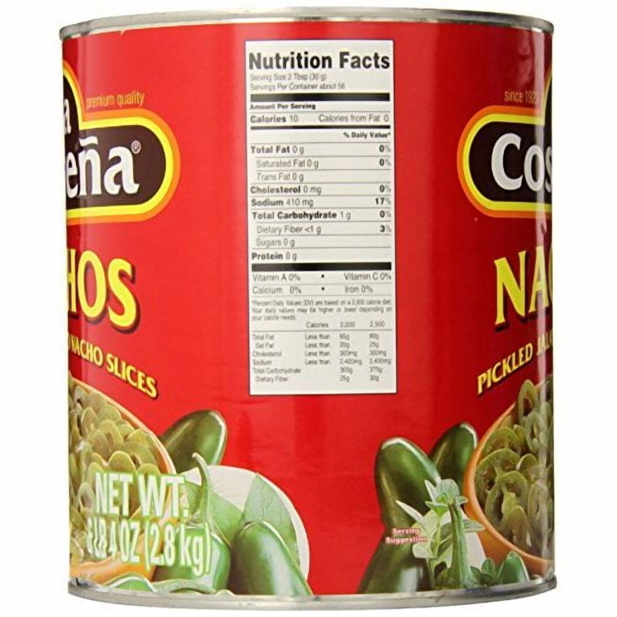 La Costena Pepper Jalapeno Nacho 10 100-Ounce Can