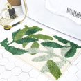 thumbnail image 5 of Alfombra de baño verde absorbente de agua sólida de microfibra de felpa con respaldo antideslizante, alfombra de baño pequeña de 25,5 x 17,7 pulgadas para baño, linda alfombra de baño, alfombra de ducha interior Rojo Verde, 5 of 5