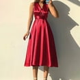 thumbnail image 2 of CAICJ98 Wedding Dress Women's Plus Size Formal Dress, Off The Shoulder Half Sleeve Slim Fit Glitter Party Gowns Red,S, 2 of 5