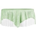 thumbnail image 1 of Accordion Crinkle Taffeta Table Overlay Topper 85"x85" Square - Mint Green, 1 of 1