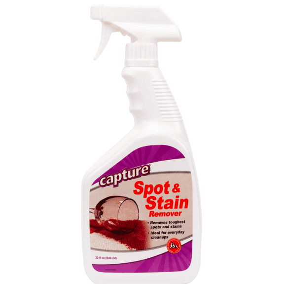 Capture Spot & Stain Remover Carpet Cleaner – Eliminates Dirt, Juice, Coffee, Wine, Food & Tough Stains – Multi-Purpose Upholstery & Rug Cleaner for Couch, Sofa, Carpet & More (32 oz)