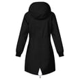 thumbnail image 6 of Ynynloco Women Waterproof Outdoor Hiking Raincoat Machine Washable Lined Rain Jacket Lightweight Hooded Jackets Trench Coats S-XXL, 6 of 8