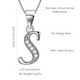 thumbnail image 6 of Juwaliy Women Letter S Initial Necklace Charm 925 Sterling Silver Alphabet Personalized Name Iced Out Monogram Pendant Jewelry Gift for Mother Wife Daughter, 6 of 10