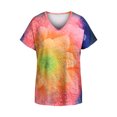thumbnail image 4 of KVMeteor Womens Floral Tops Short Sleeve V Neck T Shirt Tunic Top, 4 of 4