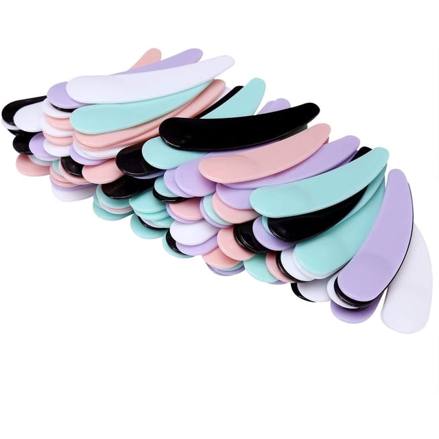 Mini espátula cosmética desechable de 100 Uds., espátula de máscara multicolor, espátulas de plástico para encerar, cucharas de máscara para mezclar y tomar muestras Sailing Electrónica