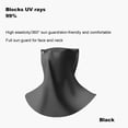 thumbnail image 3 of Xirurus Riding Face Mask Sun Guard Neck Gaiter UPF50+ Lightweight Breathable for Men Women Summer Black Ultimate Cycling Neck Protector and UV Shielding Gear for Outdoor Activities, 3 of 9