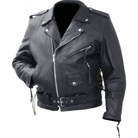 Rocky Mountain Hides Solid Genuine Cowhide Leather Classic Motorcycle (Best Non Leather Motorcycle Jacket)