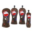 thumbnail image 2 of 4x Golf Club Head Covers Golf Wood Headcover Protector Head Covers Guard Fashion with Number Tag for Golfer Gift Unisex Accessories Cup Coffee, 2 of 10