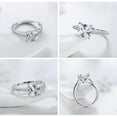 thumbnail image 4 of Blue Jewel Silver Ring - Princess Cut 1.9 Ct Lab Created Diamond Ring - Wedding Prong Set Diamond Ring - 14K White Gold Plated Ring - Forever Diamond Ring for Women's - Birthday Gifts, 4 of 8