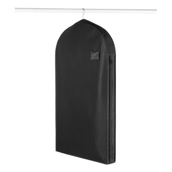 Whitmor Deluxe Zippered Polyester Suit Bag - Black