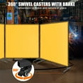 thumbnail image 5 of Accreate 3 Panel 6x6FT Welding Screen with Frame - Flame Resistant PVC Welding Curtain, Transparent Safety Panel & Lockable Swivel Wheels for Metalworking, Garage, Workshops, 5 of 7