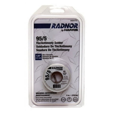 1/8'' Radnor by Harris 95/5 (Tin/Antimony) Solder 8 Ounce Spool
