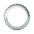 thumbnail image 4 of Emerald French Set Eternity Band 0.86 ct tw to 1.03 ct tw in 18K White Gold.size 5.0, 4 of 8