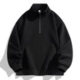 thumbnail image 6 of VgaVtl Long Sleeve Sweatshirts for Men Big and Tall Fall Winter Half Zipper Pullover Casual Mock Neck Golf Shirts for Men, 6 of 9