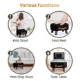 thumbnail image 4 of Dycanpo Velvet Compact Footstool with Padded Seat,Wooden Legs-Multipurpose Step Stool for Sofa & Living Room，Black, 4 of 9