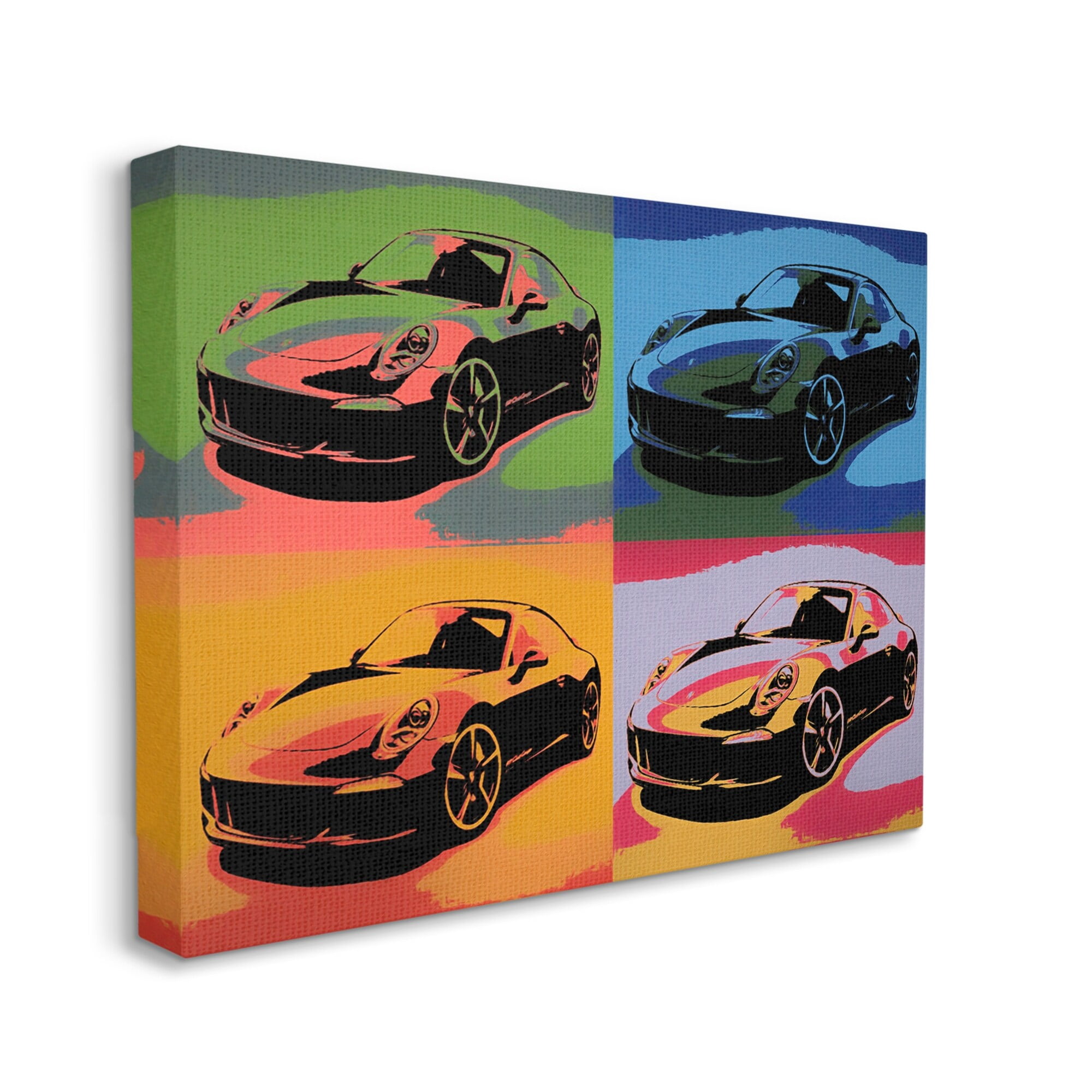 Stupell Industries Sports Car Pop Art Modern Automobile Interpretation, 30 x 24,Design by Daniel Sproul