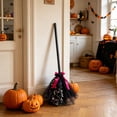 thumbnail image 5 of Halloween Witch Broom Costume Prop Lightweight Handle Tulle Skirt Decor for Cosplay Party Dress Up, 5 of 6